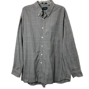 MacCluer Shirt Mens XXL Black White Red Plaid Long Sleeve Imported Cotton